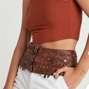 BNWT Free People Cairo Embellished Belt w/ Charms